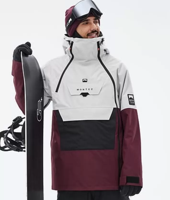 Snowboardjackor<MONTEC Doom LightGrey/Black/Burgundy
