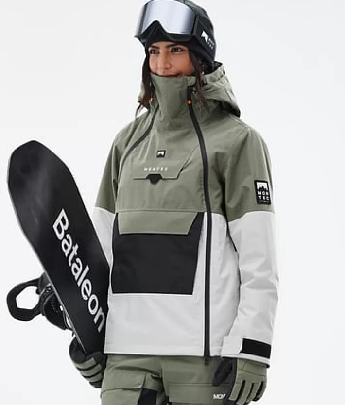Snowboardjackor<MONTEC Doom W Greenish/Black/LightGrey