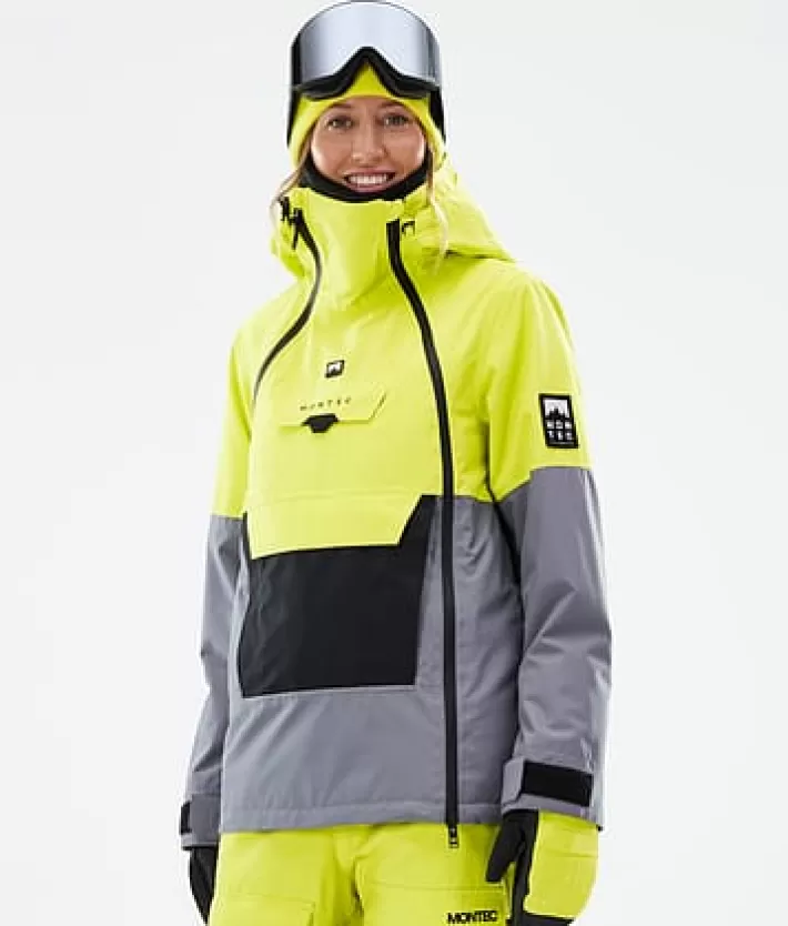 Snowboardjackor<MONTEC Doom W BrightYellow/Black/LightPearl