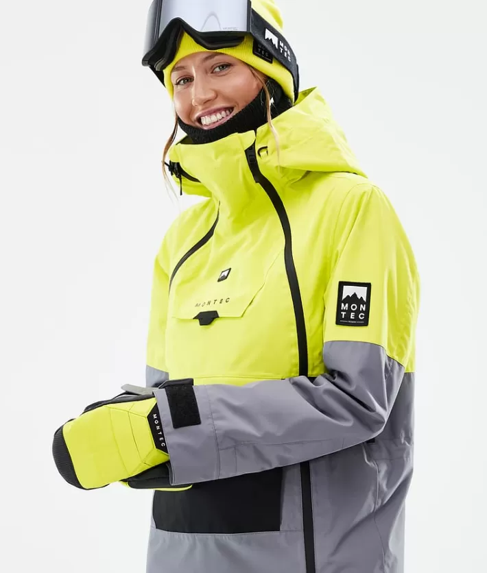 Snowboardjackor<MONTEC Doom W BrightYellow/Black/LightPearl