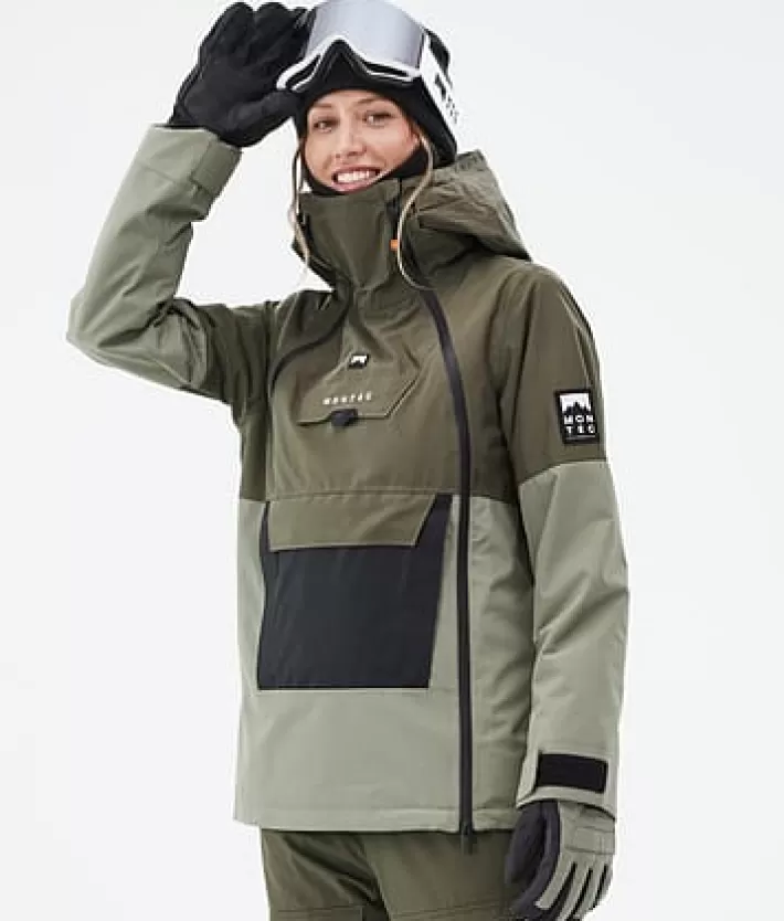 Snowboardjackor<MONTEC Doom W OliveGreen/Black/Greenish