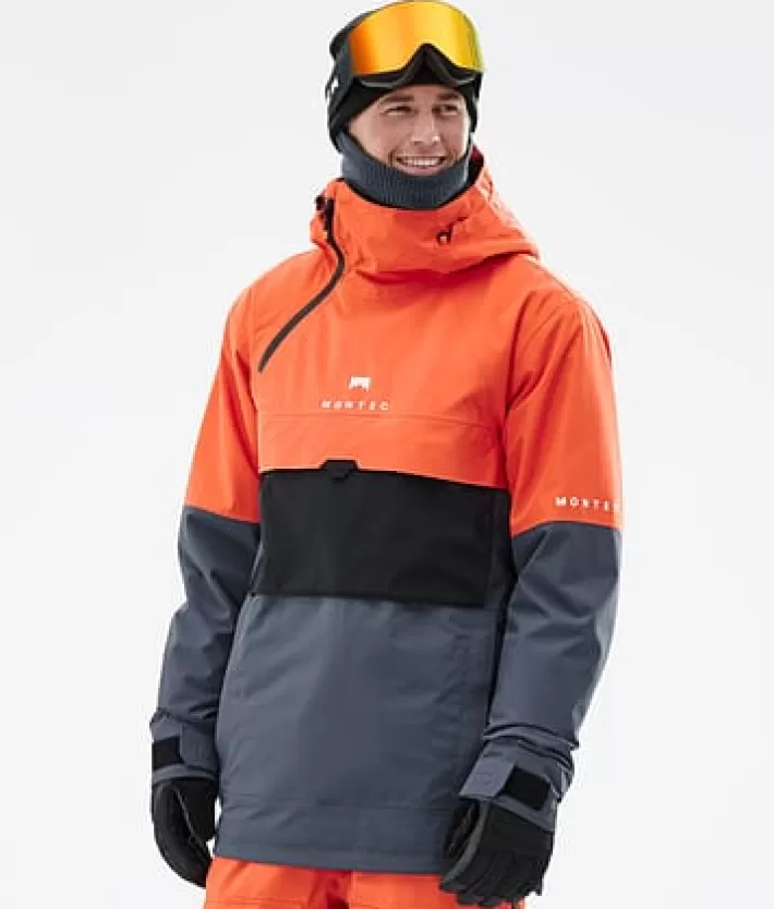 Snowboardjackor<MONTEC Dune Orange/Black/MetalBlue
