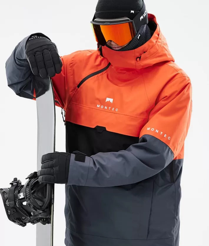 Snowboardjackor<MONTEC Dune Orange/Black/MetalBlue
