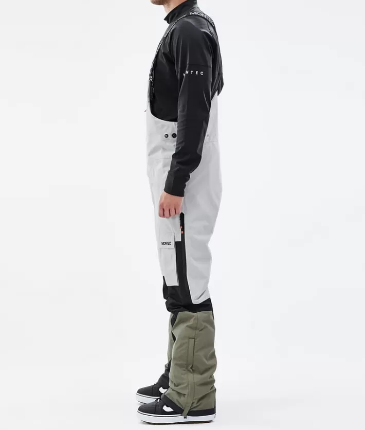 Snowboardbyxor<MONTEC Fawk LightGrey/Black/Greenish