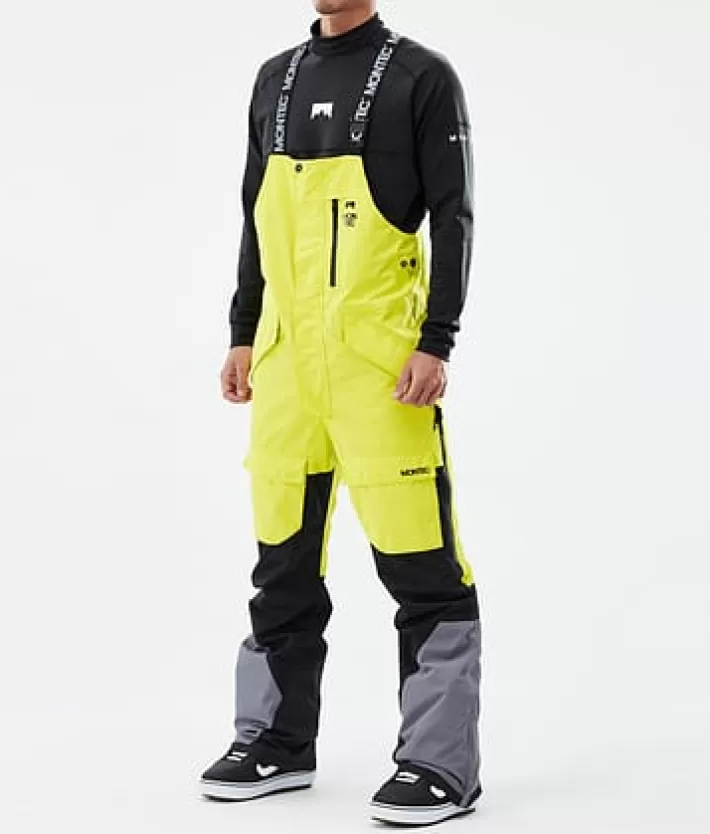 Snowboardbyxor<MONTEC Fawk BrightYellow/Black/LightPearl