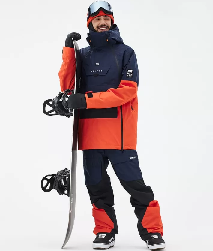 Snowboardbyxor<MONTEC Fawk DarkBlue/Black/Orange