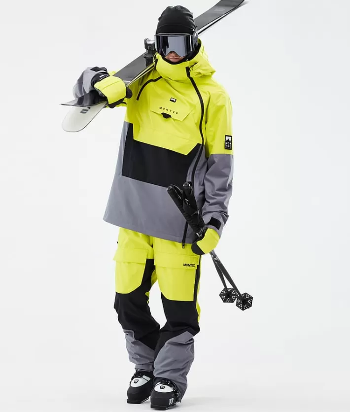 Skidbyxor<MONTEC Fawk BrightYellow/Black/LightPearl