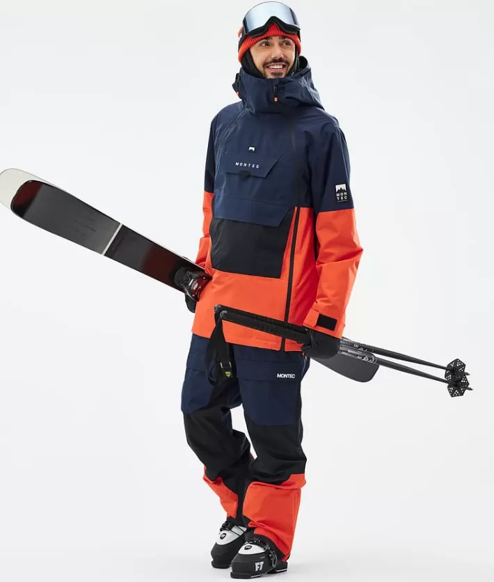 Skidbyxor<MONTEC Fawk DarkBlue/Black/Orange