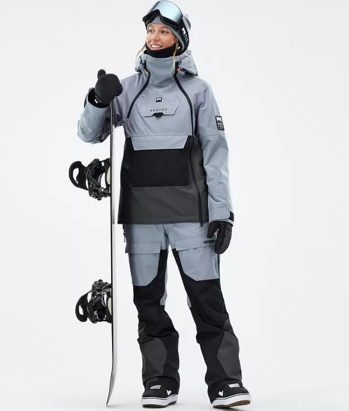 Snowboardbyxor<MONTEC Fawk W SoftBlue/Black/Phantom