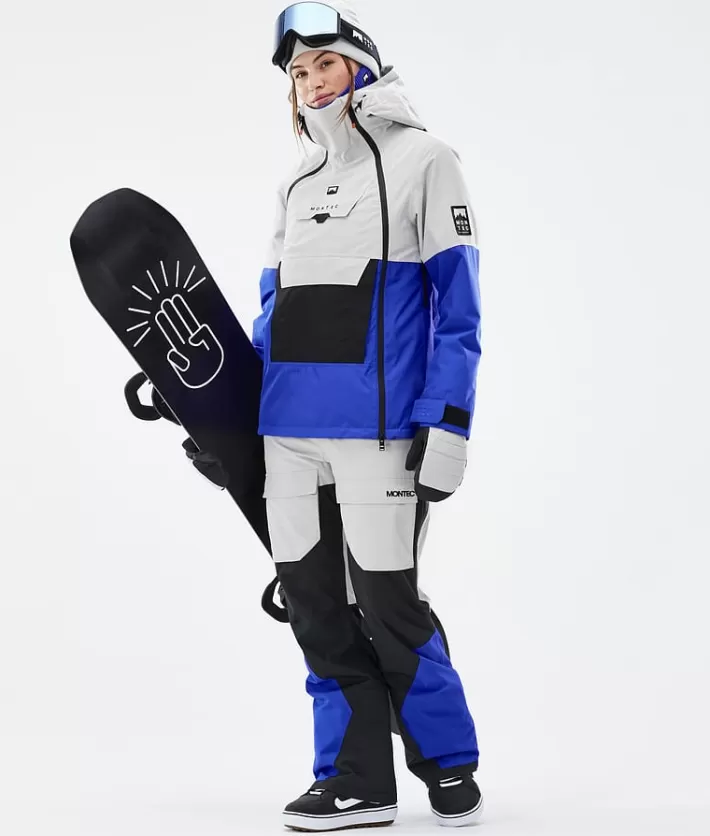 Snowboardbyxor<MONTEC Fawk W LightGrey/Black/CobaltBlue