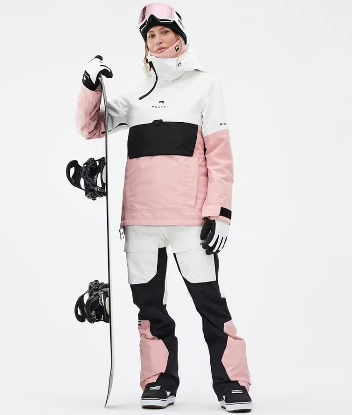 Snowboardbyxor<MONTEC Fawk W OldWhite/Black/SoftPink
