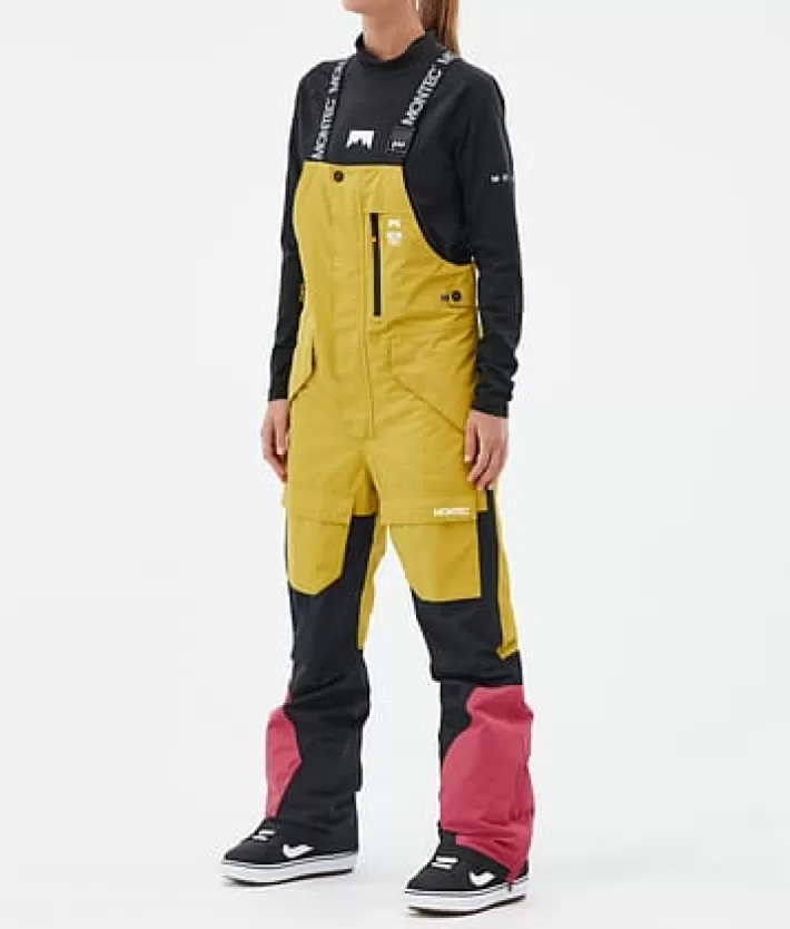 Snowboardbyxor<MONTEC Fawk W Yellow/Black/LightRed
