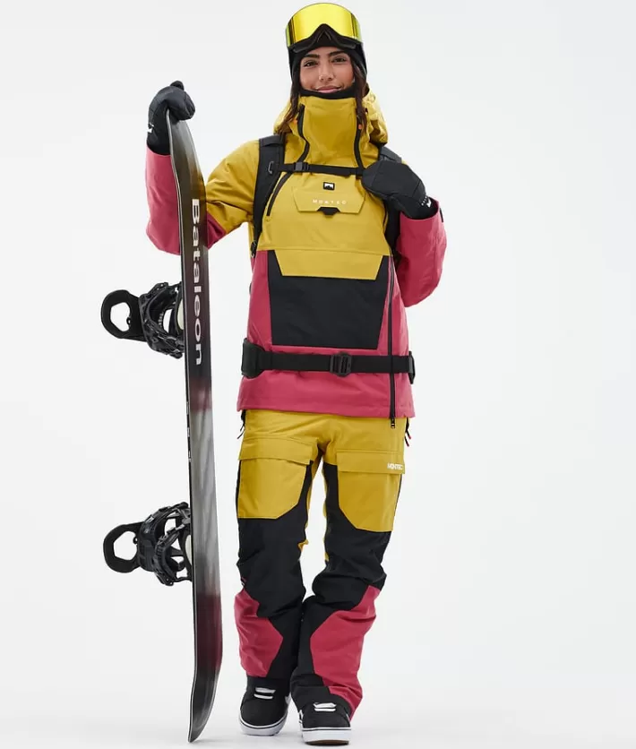 Snowboardbyxor<MONTEC Fawk W Yellow/Black/LightRed
