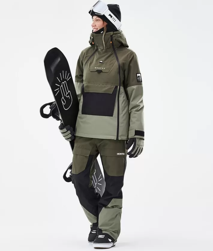 Snowboardbyxor<MONTEC Fawk W OliveGreen/Black/Greenish