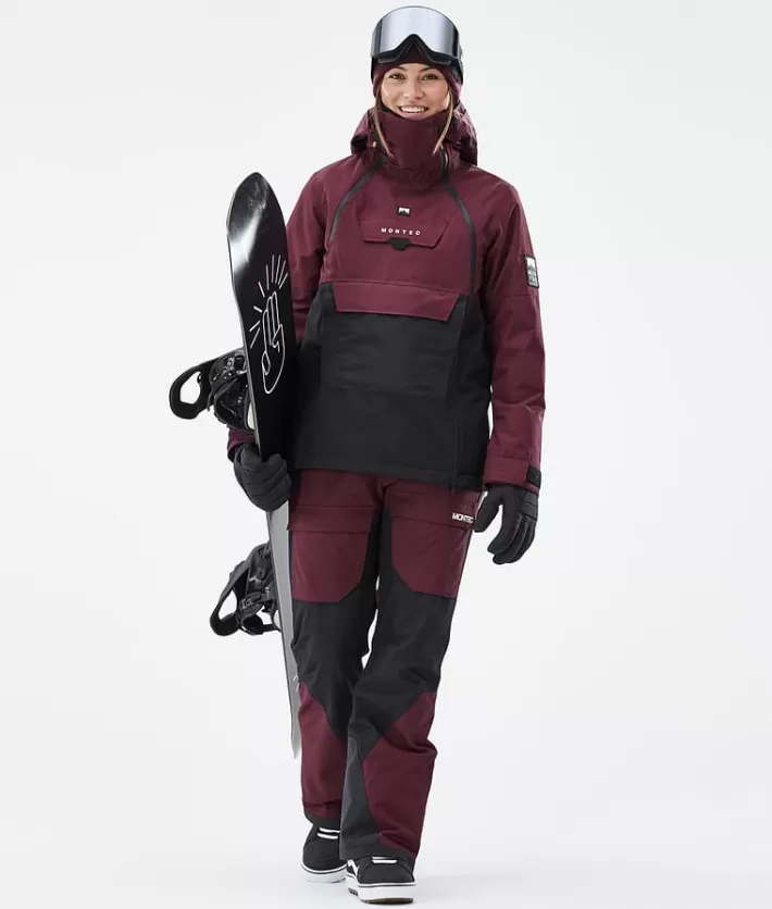Snowboardbyxor<MONTEC Fawk W Burgundy/Black