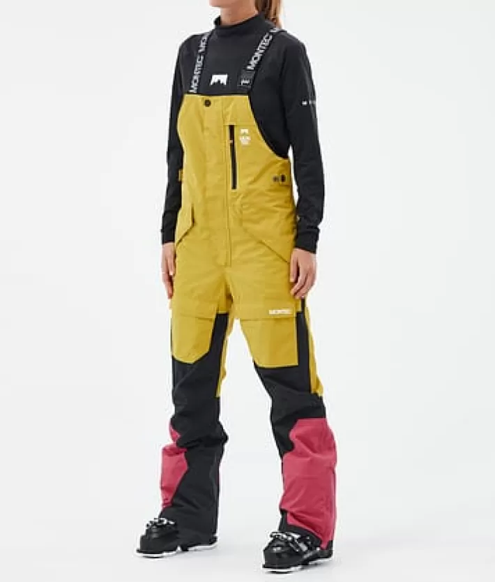 Skidbyxor<MONTEC Fawk W Yellow/Black/LightRed