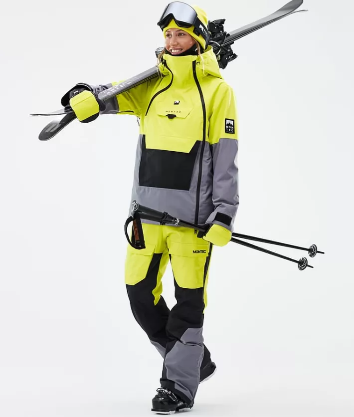 Skidbyxor<MONTEC Fawk W BrightYellow/Black/LightPearl
