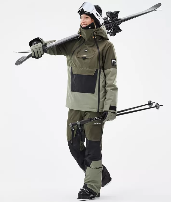 Skidbyxor<MONTEC Fawk W OliveGreen/Black/Greenish