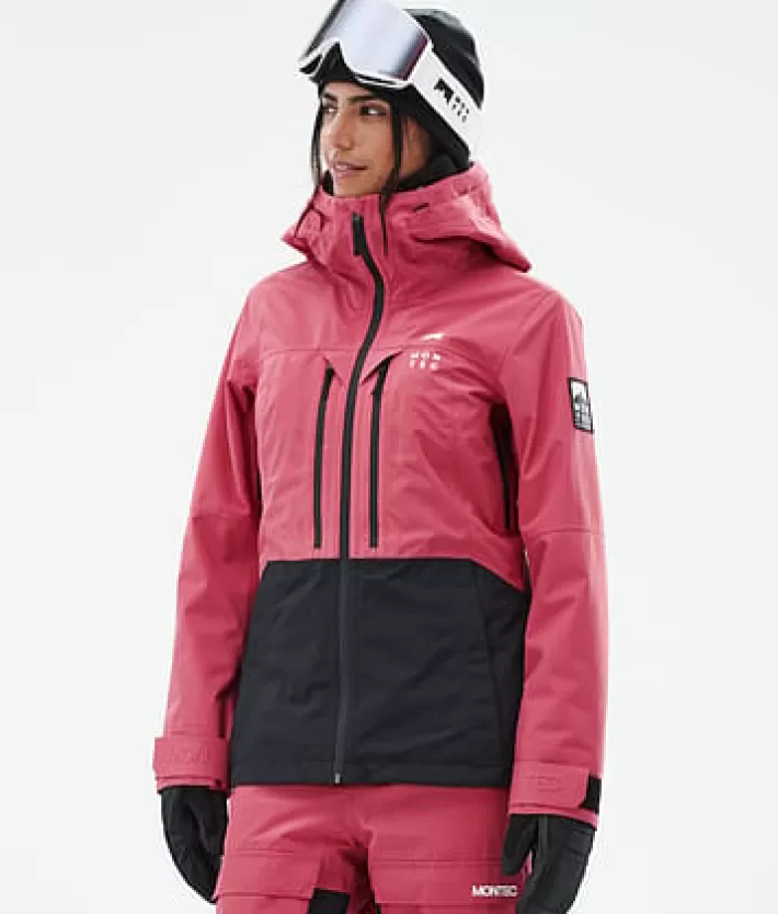 Snowboardjackor<MONTEC Moss W LightRed/Black